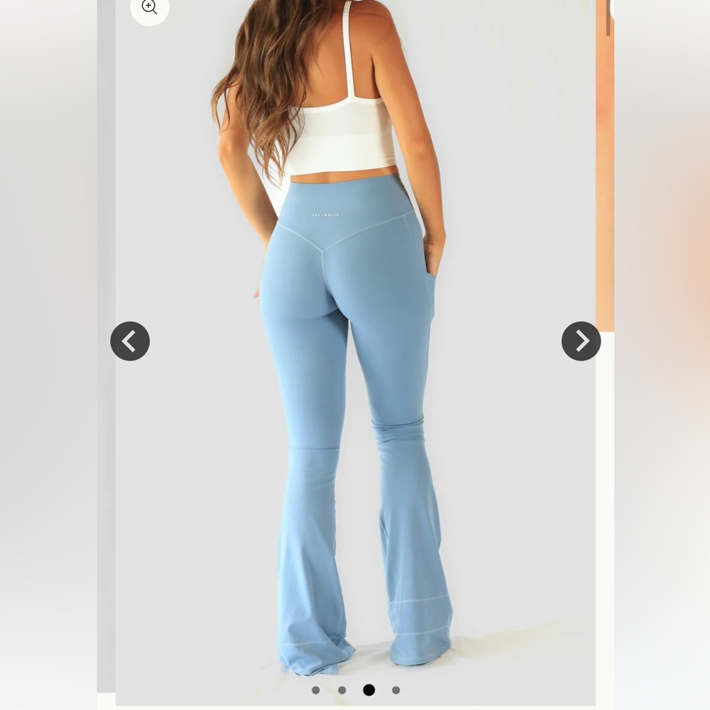 Women's Blue Flared Leggings